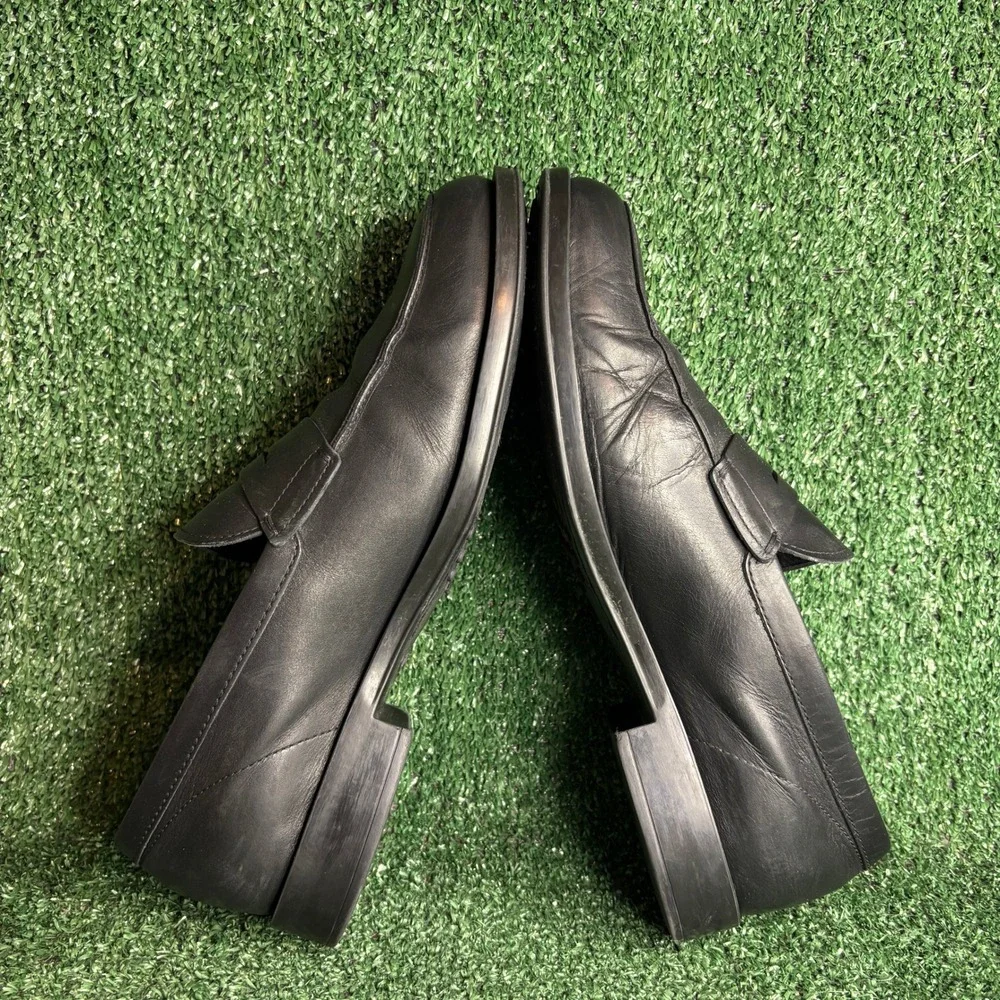 Tods Penny Loafer Leather Slip On Classic Luxury Dress Shoes Black‎ Mens Size 10